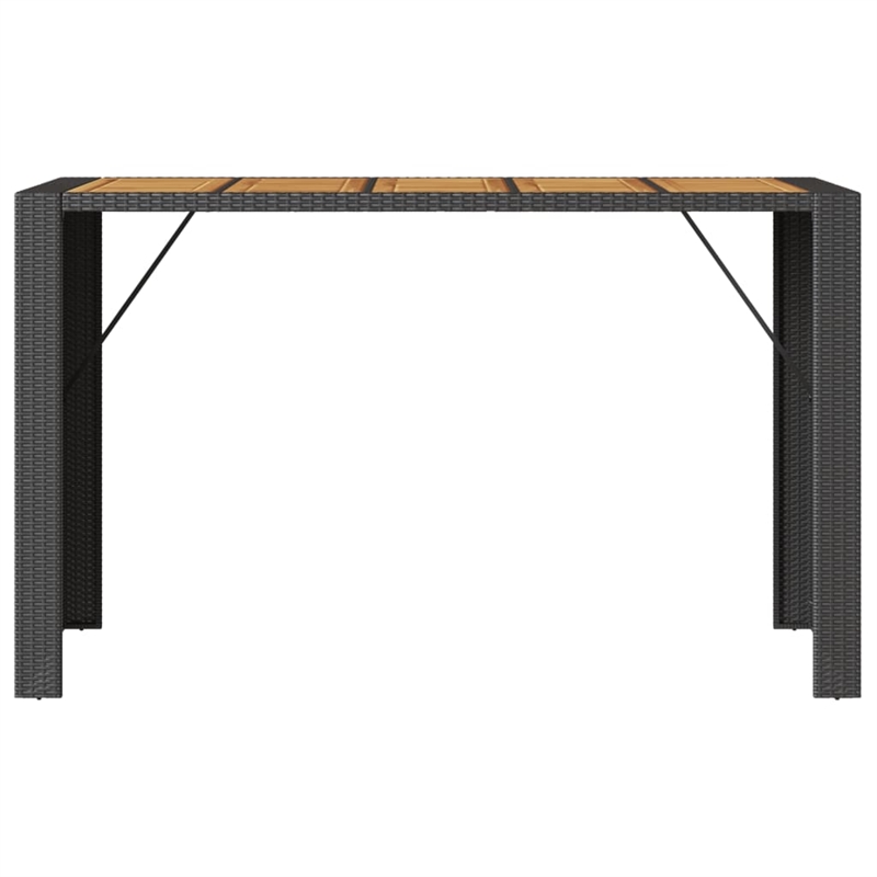 vidaXL Garden Bar Table in Black