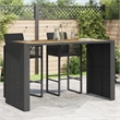 vidaXL Garden Bar Table in Black
