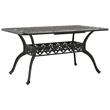 vidaXL Cast Aluminum Large Garden Dining Table in Bronze