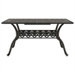 vidaXL Cast Aluminum Large Garden Dining Table in Bronze