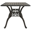 vidaXL Cast Aluminum Large Garden Dining Table in Bronze