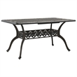 vidaXL Cast Aluminum Large Garden Dining Table in Bronze