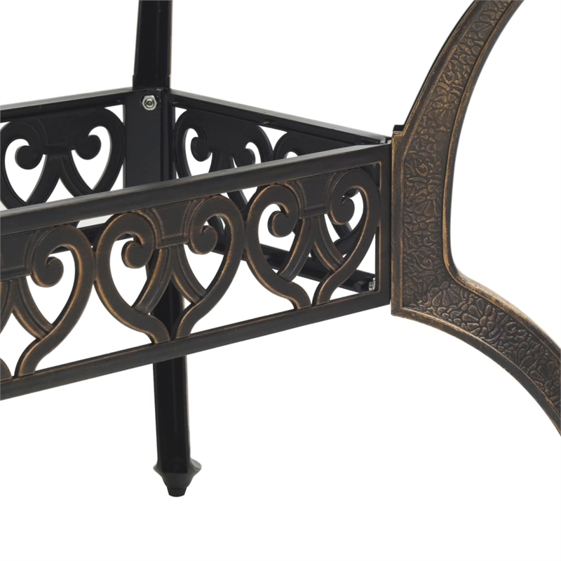 vidaXL Cast Aluminum Large Garden Dining Table in Bronze