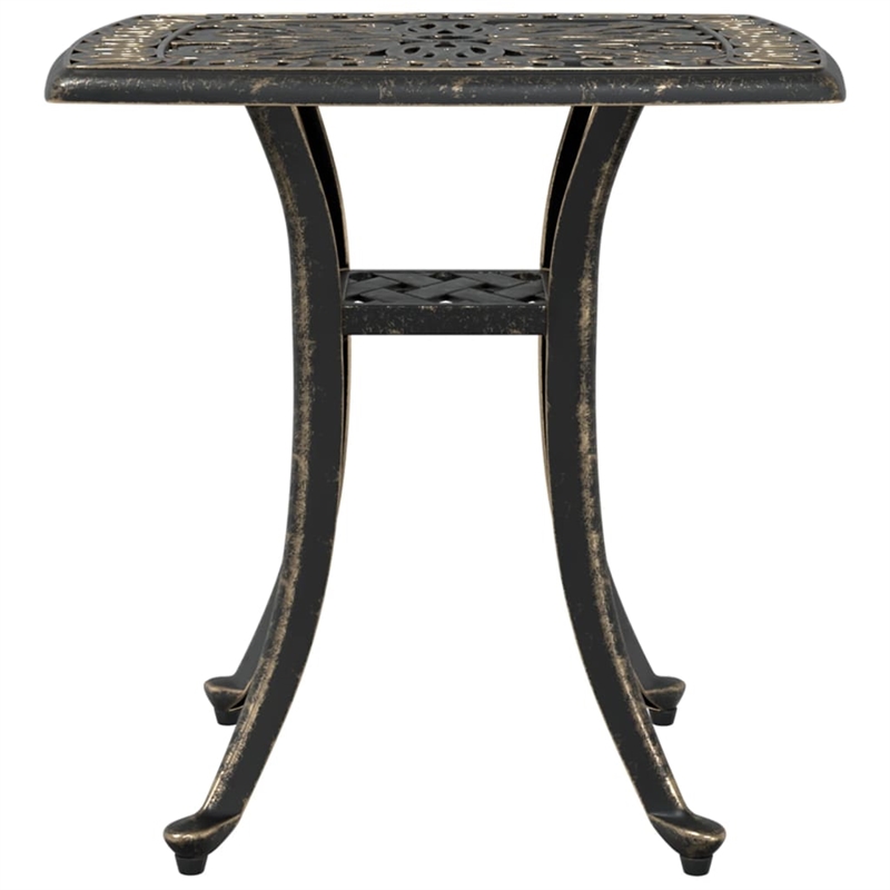 vidaXL Cast Aluminum Garden Table in Bronze