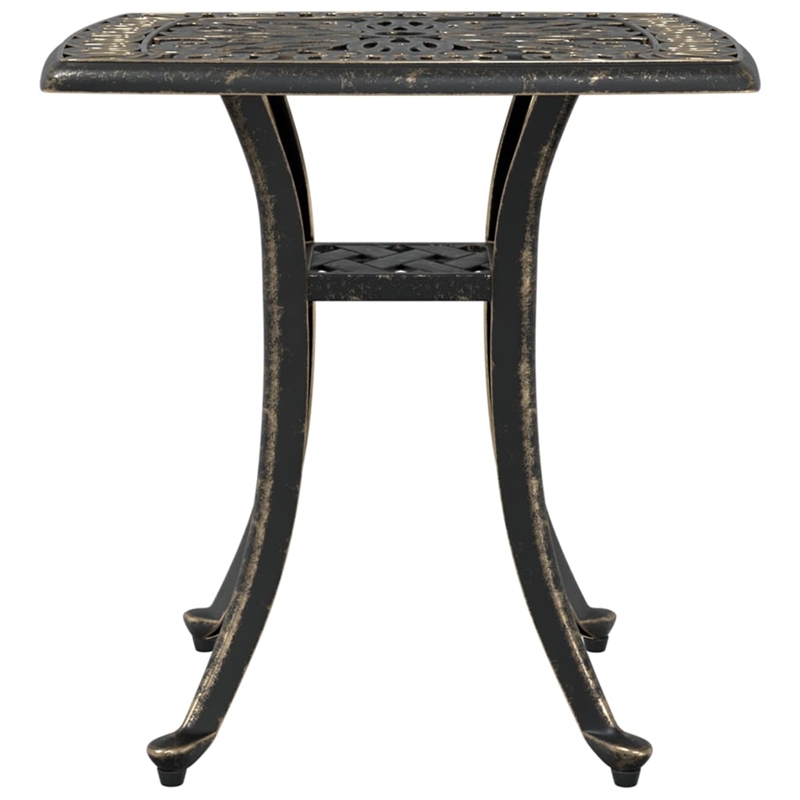 vidaXL Cast Aluminum Garden Table in Bronze