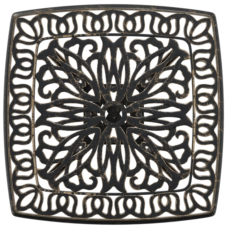 vidaXL Cast Aluminum Garden Table in Bronze