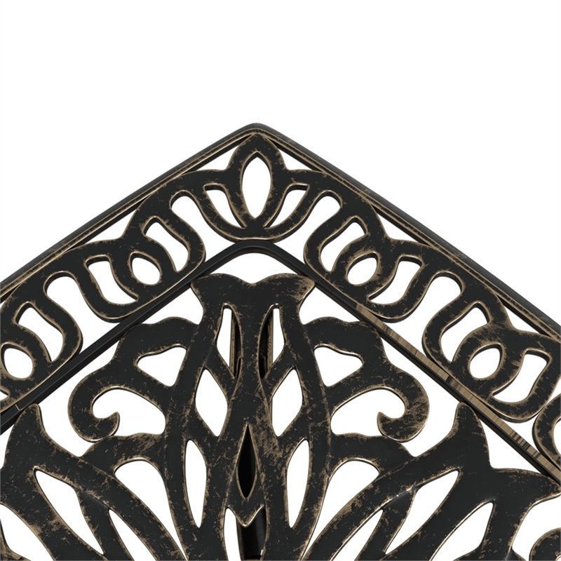 vidaXL Cast Aluminum Garden Table in Bronze
