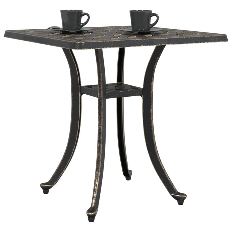 vidaXL Cast Aluminum Garden Dining Table in Bronze