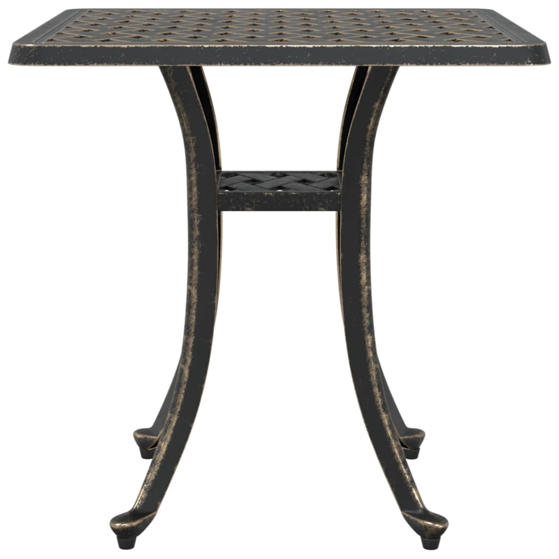 vidaXL Cast Aluminum Garden Dining Table in Bronze