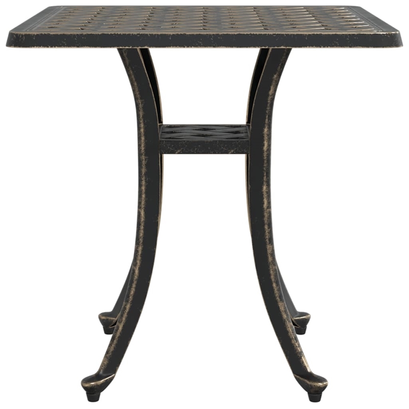vidaXL Cast Aluminum Garden Dining Table in Bronze