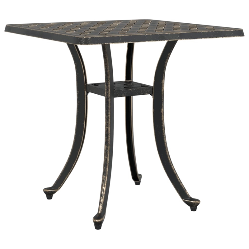 vidaXL Cast Aluminum Garden Dining Table in Bronze