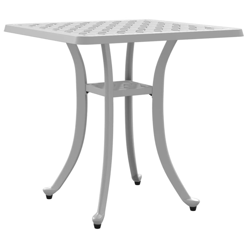 vidaXL Cast Aluminum Garden Dining Table in White