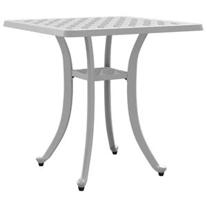 vidaXL Cast Aluminum Garden Dining Table in White