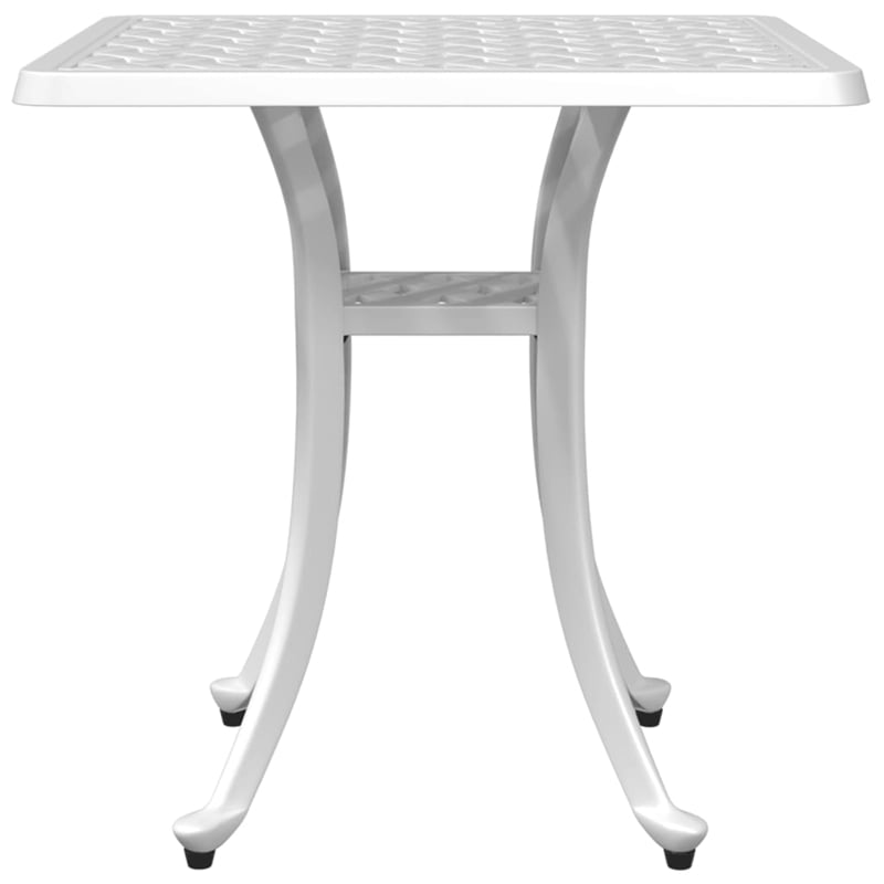 vidaXL Cast Aluminum Garden Dining Table in White