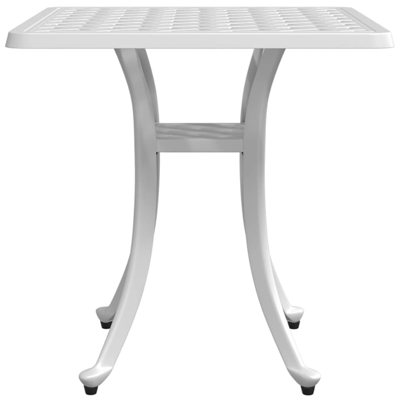 vidaXL Cast Aluminum Garden Dining Table in White