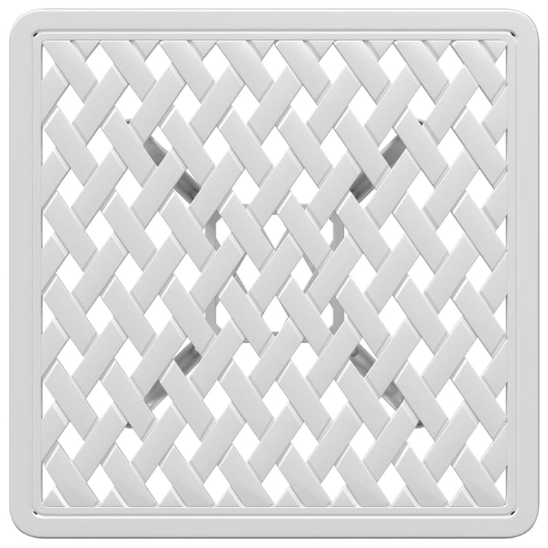 vidaXL Cast Aluminum Garden Dining Table in White