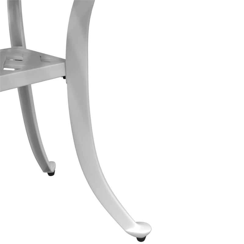 vidaXL Cast Aluminum Garden Dining Table in White