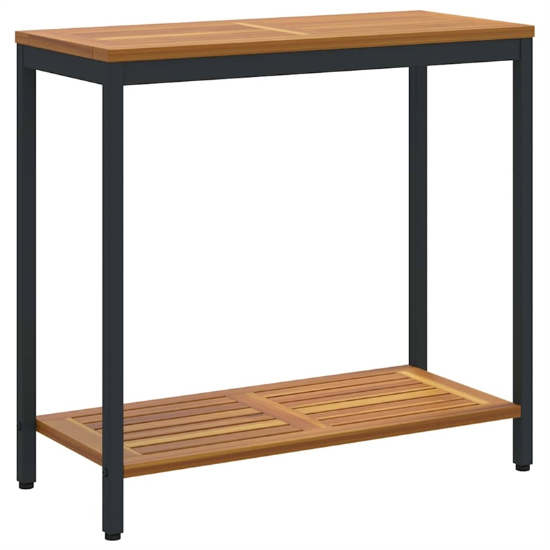 vidaXL Outdoor Table in Natural/Brown/Black