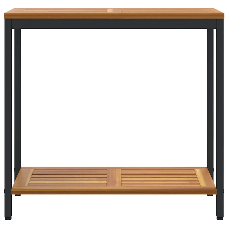 vidaXL Outdoor Table in Natural/Brown/Black