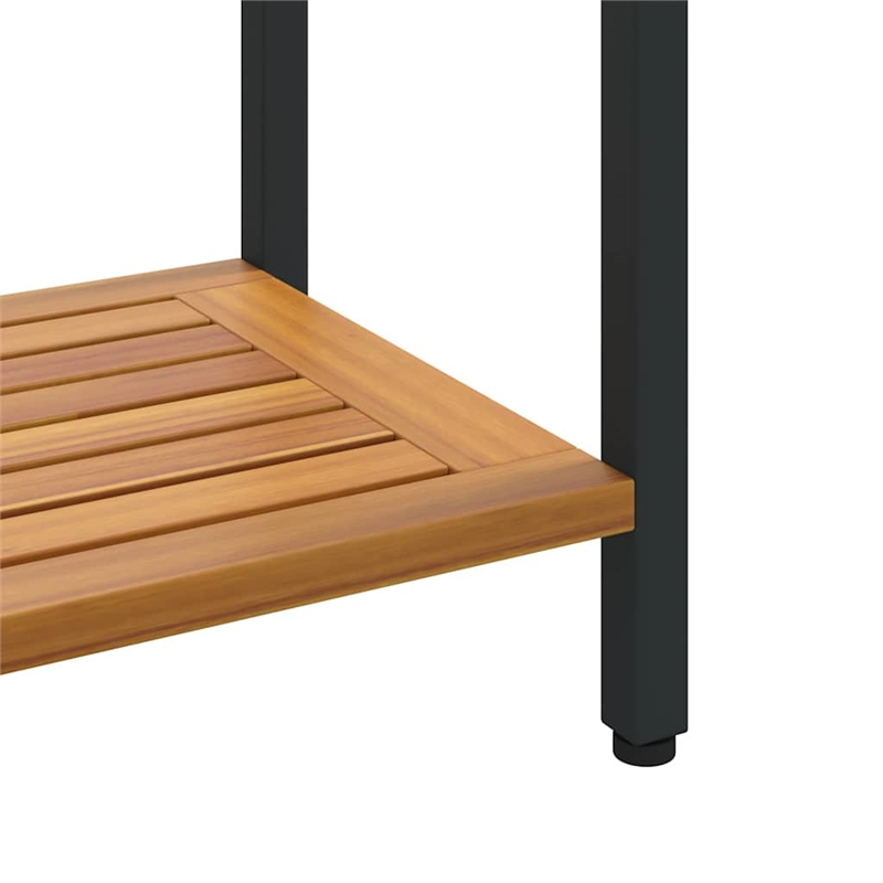 vidaXL Outdoor Table in Natural/Brown/Black