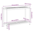 vidaXL Outdoor Table in Natural/Brown/Black