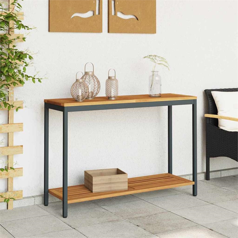 vidaXL Outdoor Table in Natural/Brown/Black