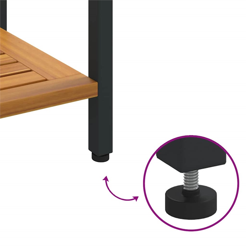 vidaXL Outdoor Table in Natural/Brown/Black