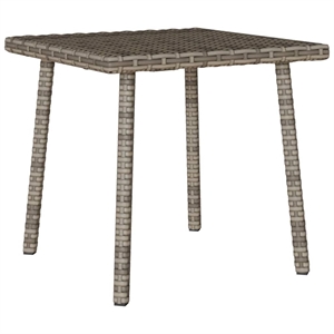 vidaXL PE Rattan Garden Coffee Table in Gray