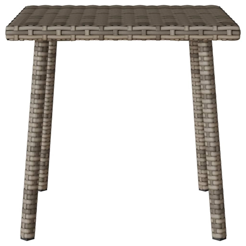 vidaXL PE Rattan Garden Coffee Table in Gray