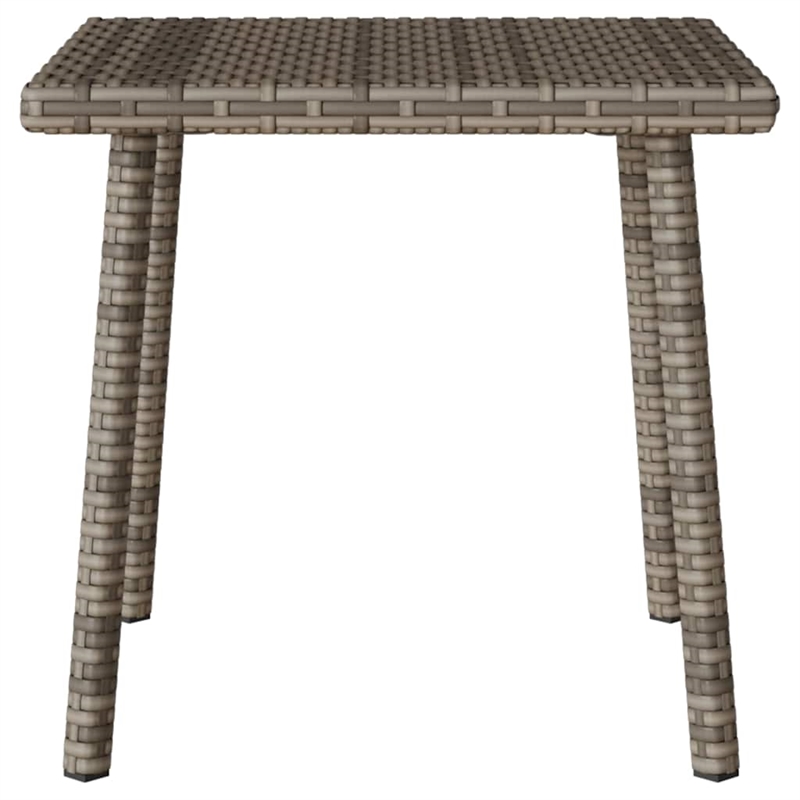 vidaXL PE Rattan Garden Coffee Table in Gray