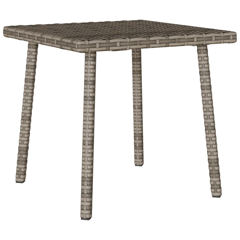 vidaXL PE Rattan Garden Coffee Table in Gray