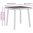 vidaXL PE Rattan Garden Coffee Table in Gray