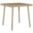 vidaXL Poly Rattan Garden Coffee Table in Beige