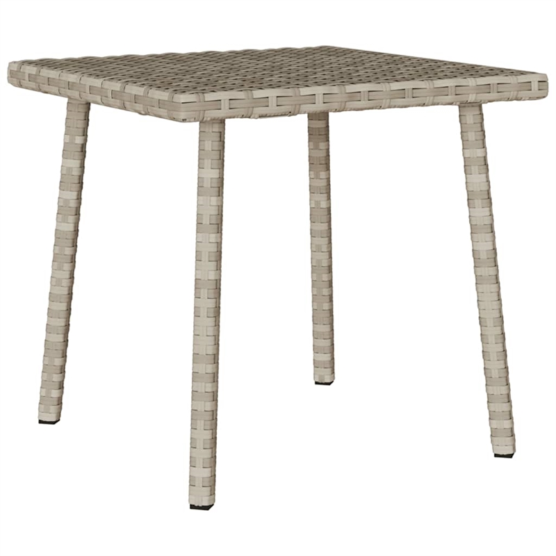 vidaXL PE Rattan Garden Coffee Table in Light Gray