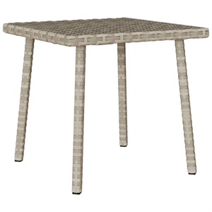 vidaXL PE Rattan Garden Coffee Table in Light Gray