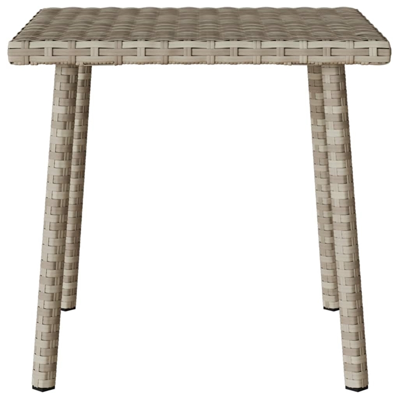 vidaXL PE Rattan Garden Coffee Table in Light Gray