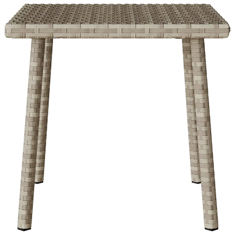 vidaXL PE Rattan Garden Coffee Table in Light Gray