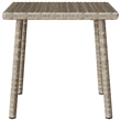 vidaXL PE Rattan Garden Coffee Table in Light Gray