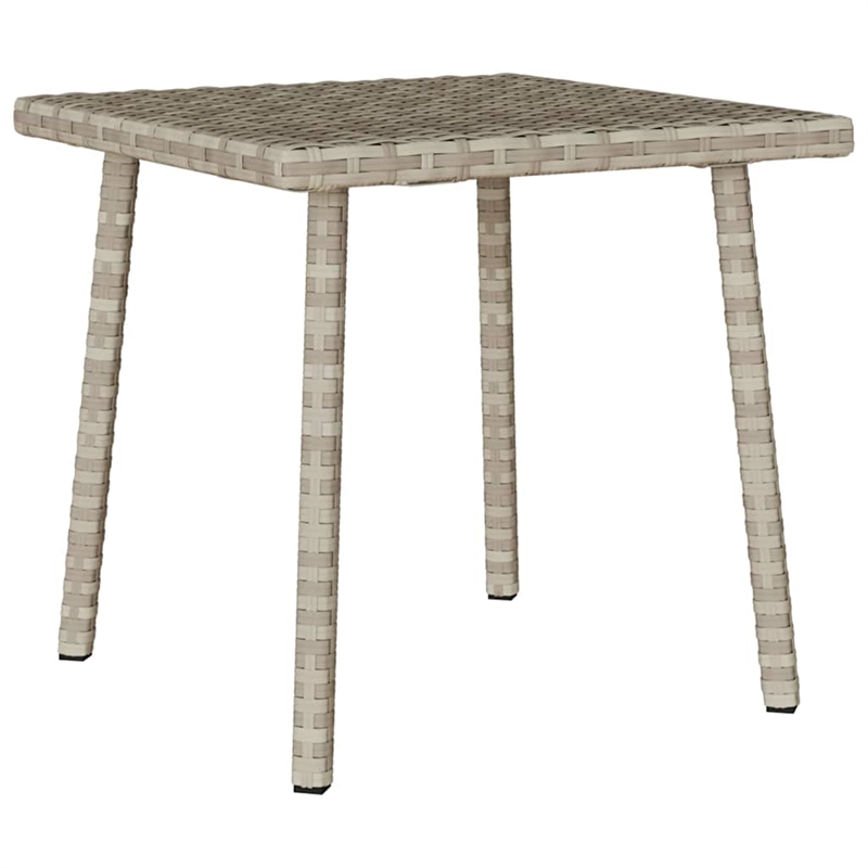 vidaXL PE Rattan Garden Coffee Table in Light Gray