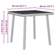vidaXL PE Rattan Garden Coffee Table in Light Gray