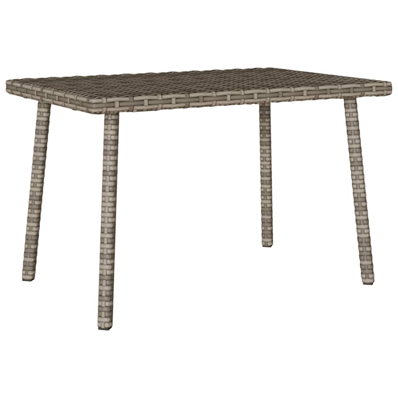 vidaXL PE Rattan Garden Coffee Table in Gray