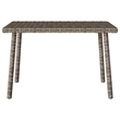 vidaXL PE Rattan Garden Coffee Table in Gray
