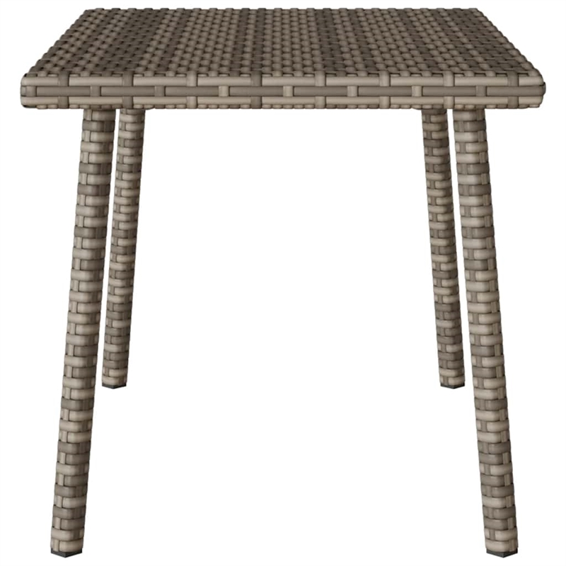 vidaXL PE Rattan Garden Coffee Table in Gray