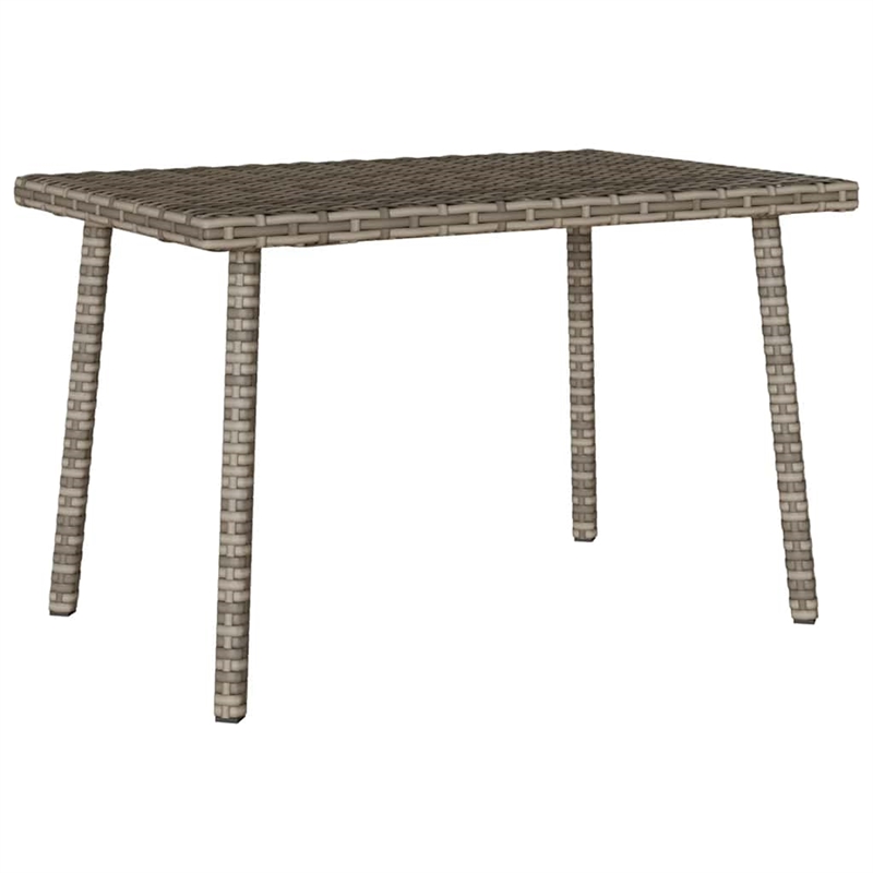 vidaXL PE Rattan Garden Coffee Table in Gray