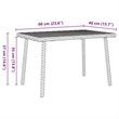 vidaXL PE Rattan Garden Coffee Table in Gray
