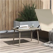 vidaXL PE Rattan Small Garden Coffee Table in Light Gray