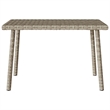 vidaXL PE Rattan Small Garden Coffee Table in Light Gray