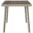 vidaXL PE Rattan Small Garden Coffee Table in Light Gray