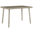 vidaXL PE Rattan Small Garden Coffee Table in Light Gray