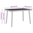 vidaXL PE Rattan Small Garden Coffee Table in Light Gray